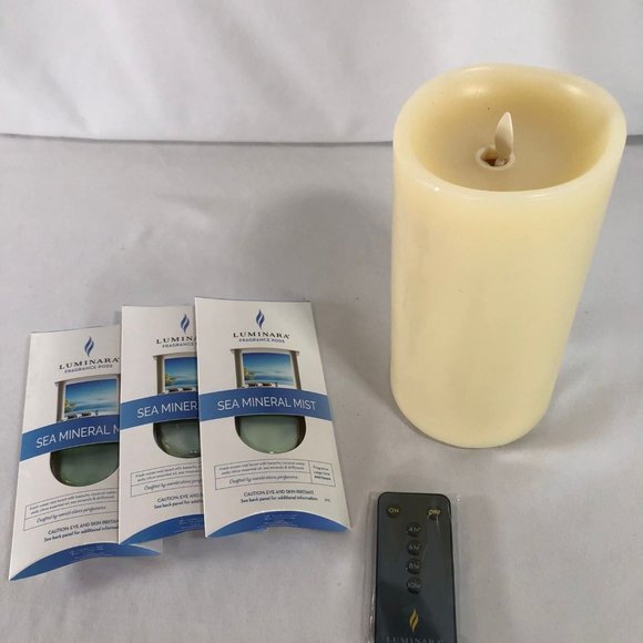 Other Luminara 7 Flameless Fragrance Pillar With 3 Fragrance Pods